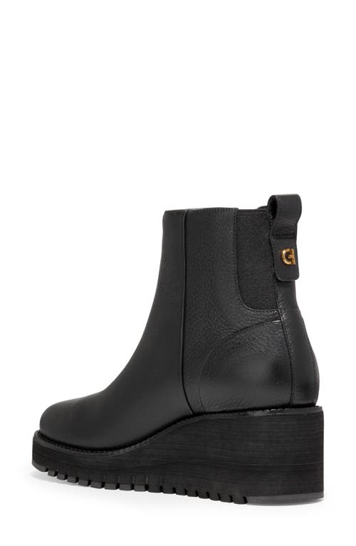 Shop Cole Haan Zerogrand City Waterproof Wedge Bootie In Black/black Wp