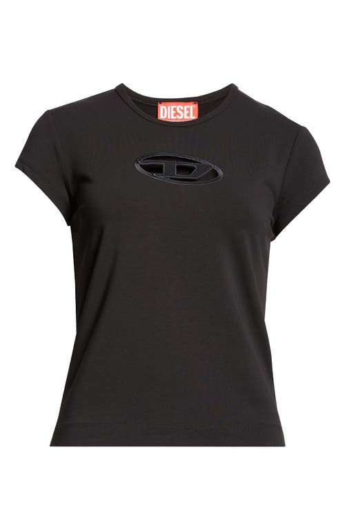 DIESEL T-Angie Embroidered Logo Cutout T-Shirt at Nordstrom,