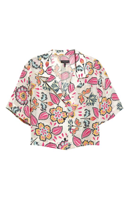 RAG & BONE MARE FLORAL CROP BUTTON-UP SHIRT