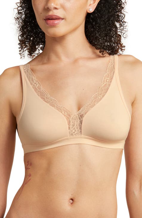 Tea Rose Pale Pink Lace Triangle Bralette From Brighton Lace Made With OEKO  TEX Certified Lace 