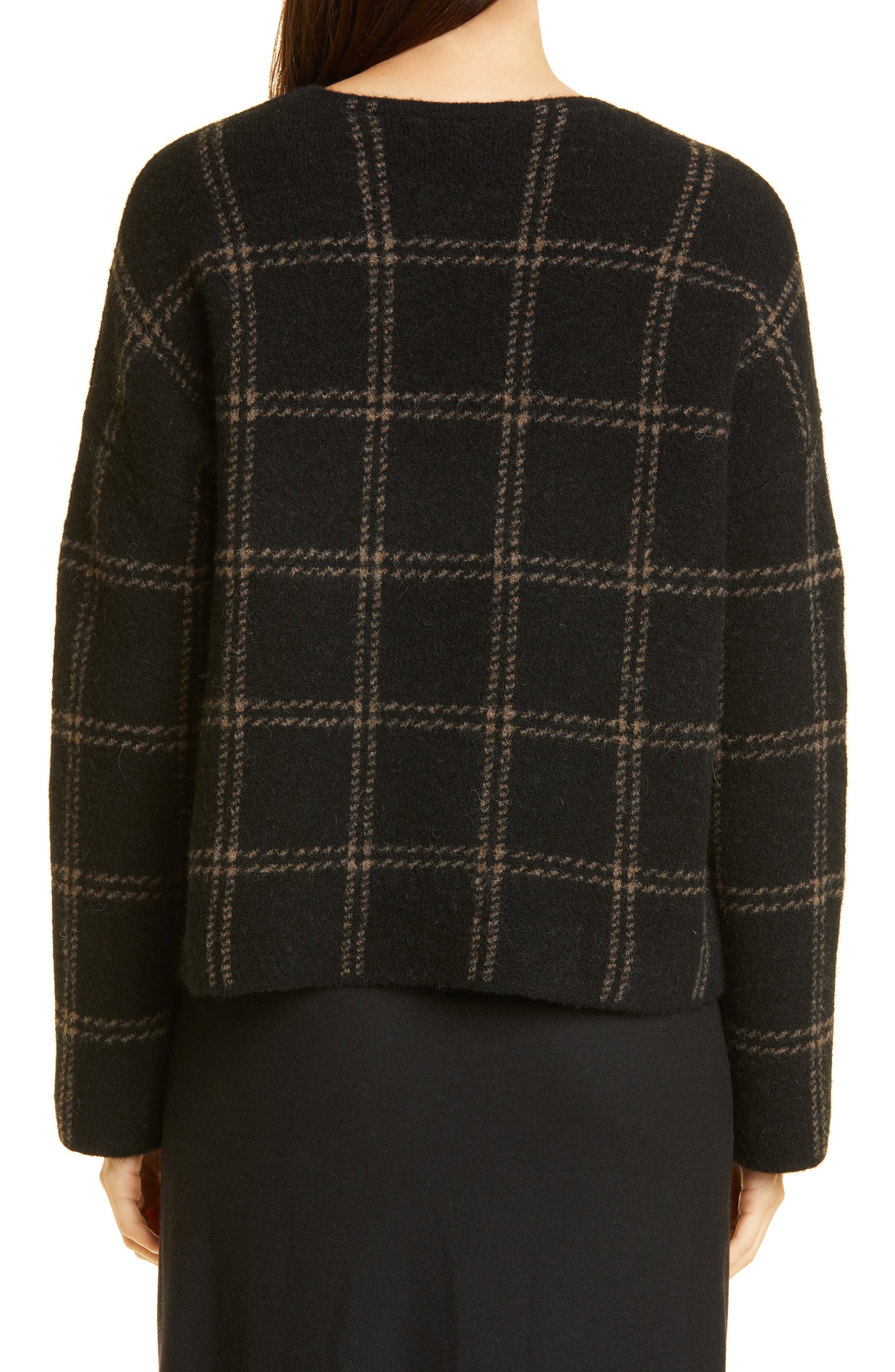 Vince plaid crew neck sweater Clearance