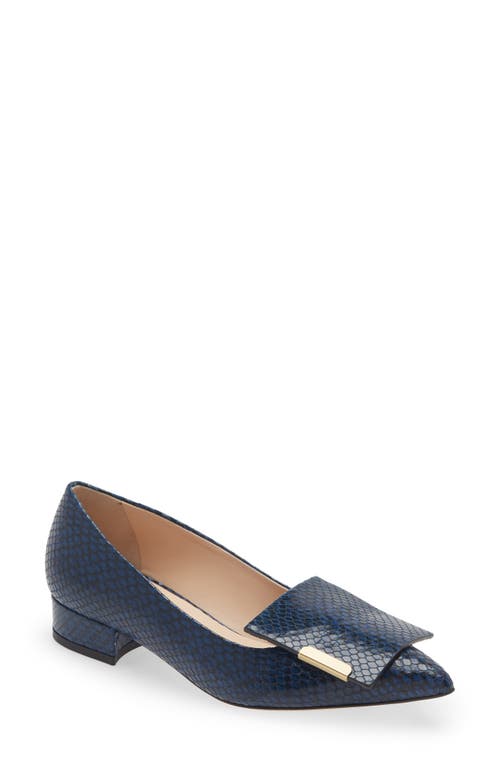 Allegra Pointed Toe Flat in Blue