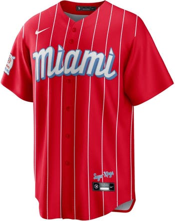 Nike Men's Blue Miami Marlins Alternate Authentic Team Jersey
