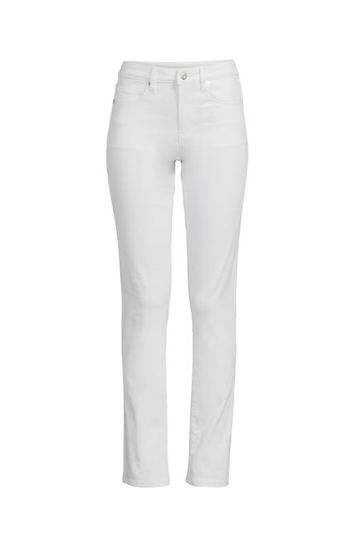 Lands' End Recover Mid Rise Straight Leg Blue Jeans In Natural