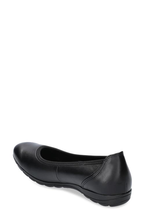 Mephisto Emilie Flat In Black/black Leather