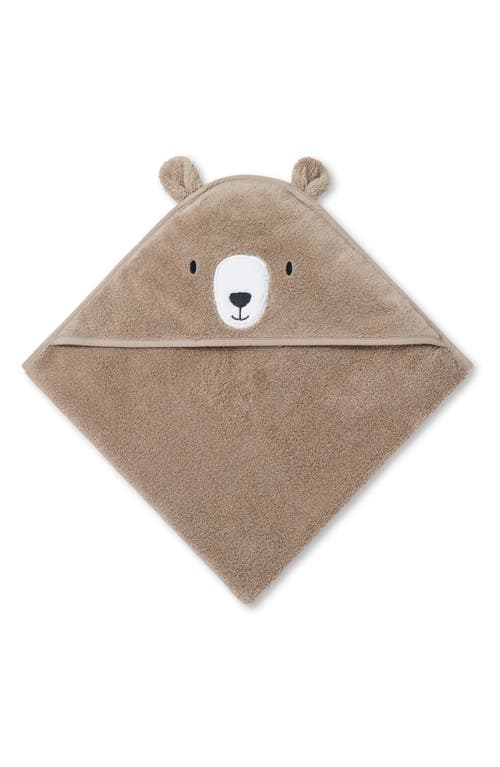 Mori Animal Hooded Towel In Taupe
