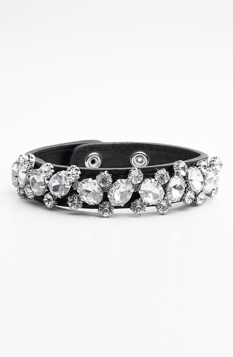 Natasha Couture Crystal & Leather Bracelet | Nordstrom