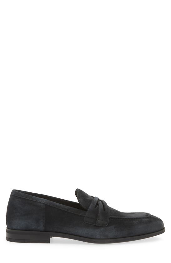 Shop Stuart Weitzman Simon Crisscross Loafer In Off Black