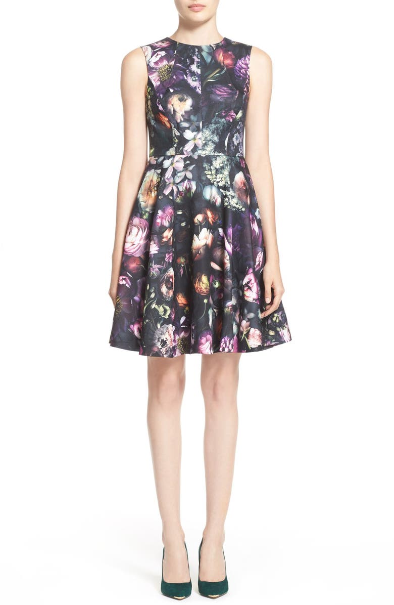 Ted Baker London 'Inesia' Floral Print Fit & Flare Dress | Nordstrom