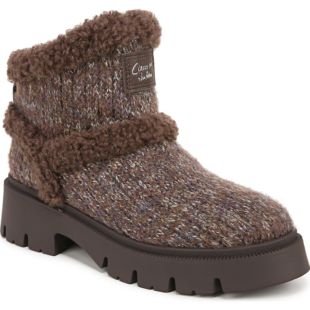 Circus NY by Sam Edelman Clare Faux Fur Lined Bootie in Brown Multi/Teddy Brown