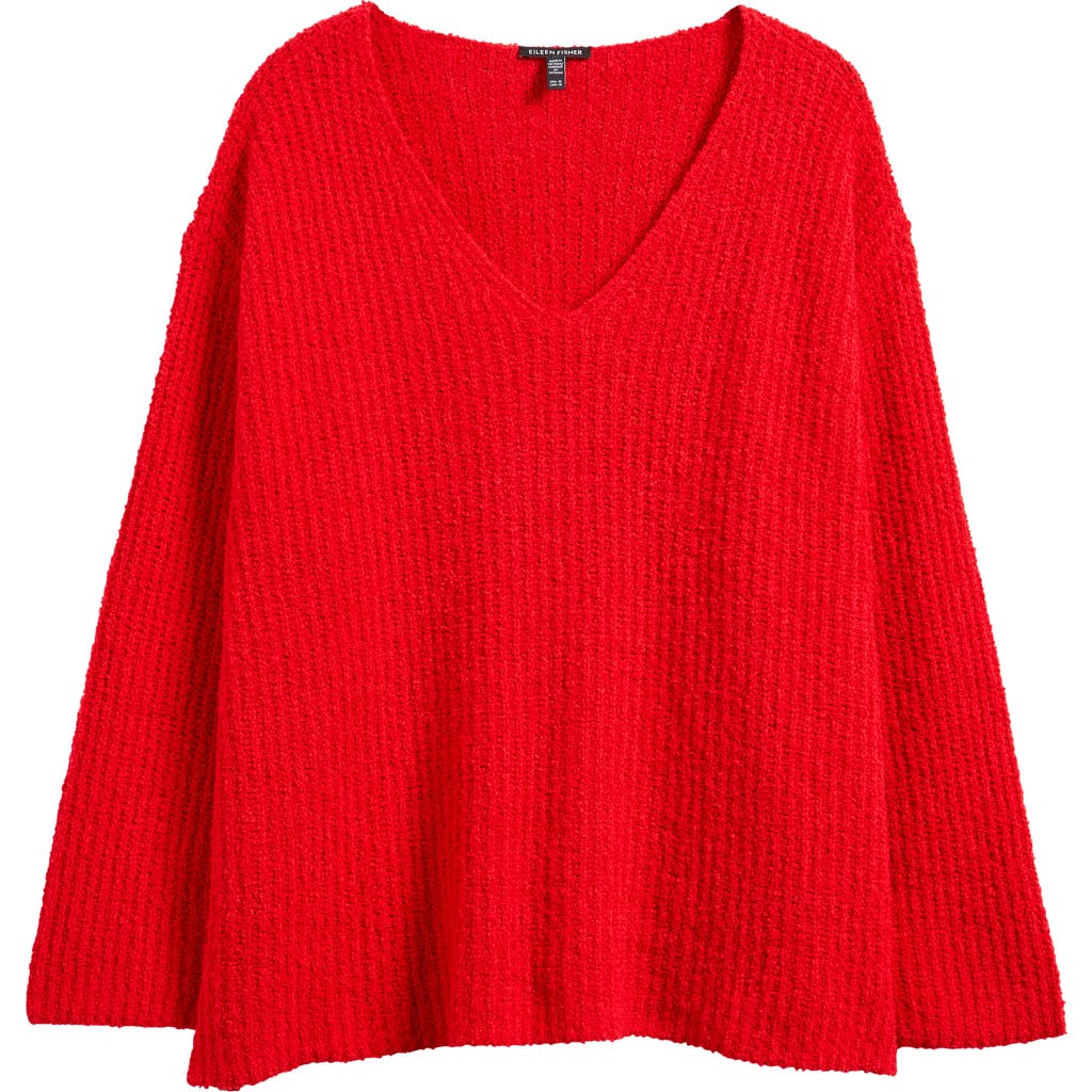 Eileen Fisher Organic Cotton Sweater in Red Poppy