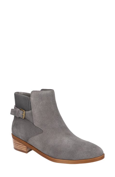 Grey hot sale heel booties