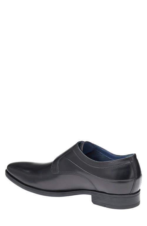 Johnston & Murphy Men's Gibbons Double-buckle Monk Oxfords In Black Full Grain