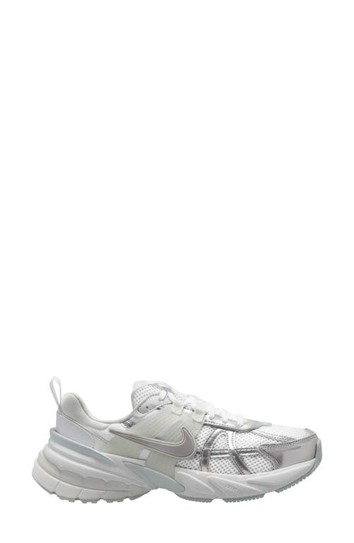 Shop Nike V2k Run Sneaker In White/silver/platinum
