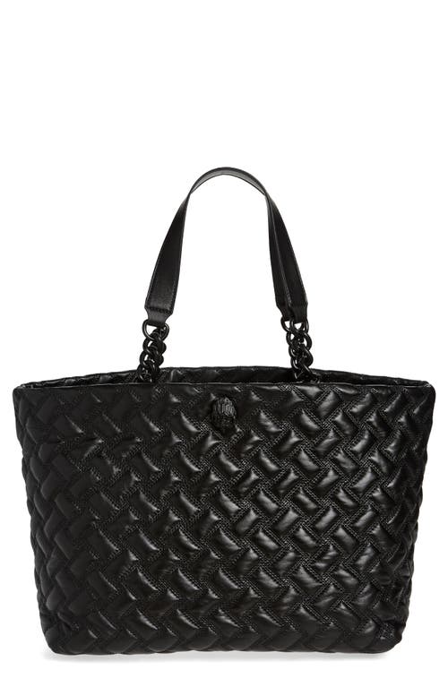 Kensington Drench Leather Shopper Bag in Black
