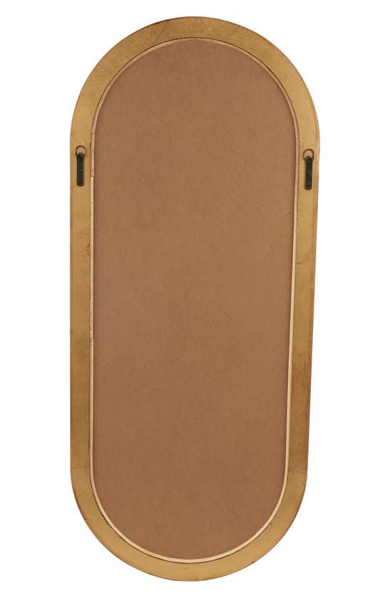 Vivian Lune Home Oval Wooden Wall Mirror In Brown