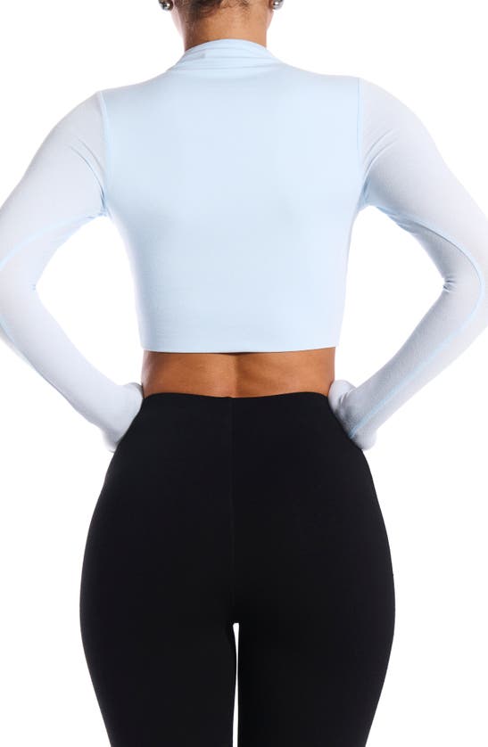 Shop Naked Wardrobe The Nw Crop Top In Light Blue