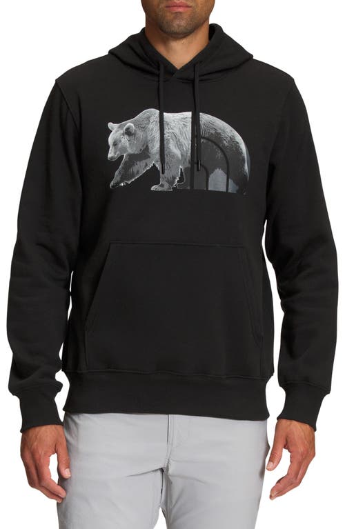 The North Face Bear Logo Hoodie Sweatshirt in Black