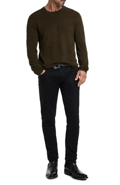 Shop John Varvatos Mercer Wave Long Sleeve T-shirt In Dark Brown