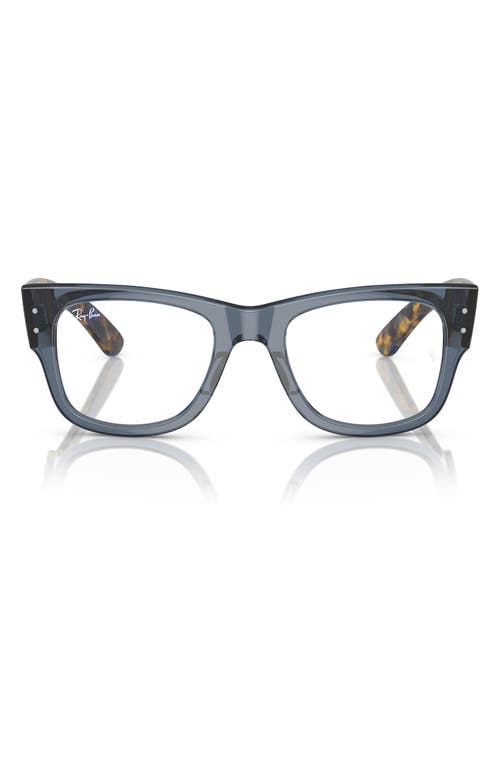 Ray-Ban 51MM SQUARE MEGA WAYFARER in Dark Blue at Nordstrom