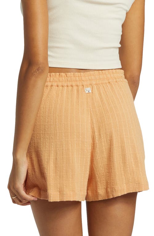 Shop Billabong Sunset Crinkle Drawstring Waist Shorts In Baked Clay