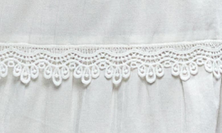 Shop Alice And Olivia Alice + Olivia Meeko Embroidered Eyelet & Lace Trim Cotton Minidress In Off White