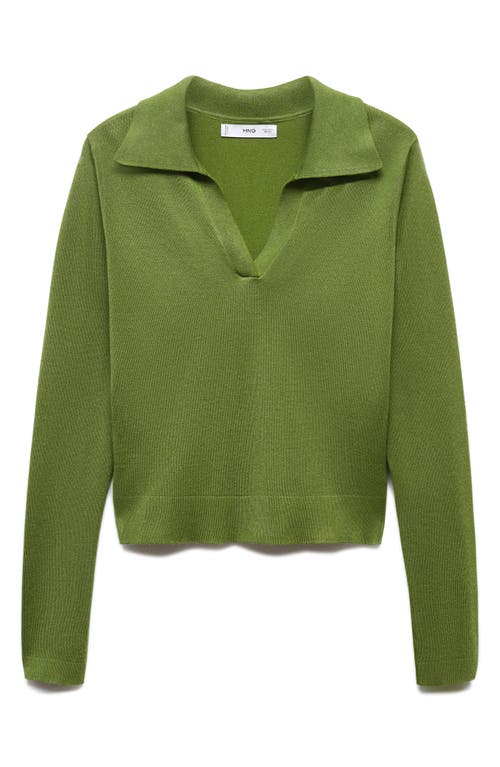 MANGO Crop Polo Sweater at Nordstrom,
