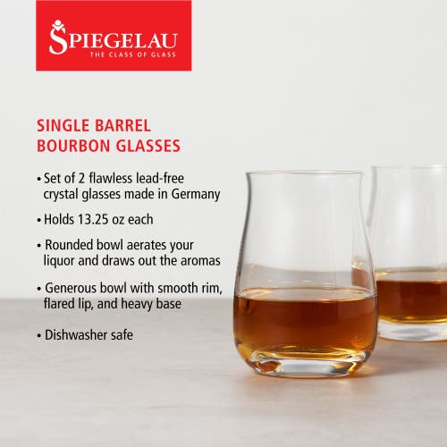 Spiegelau Single Barrel Bourbon Glass Set Of 4 In Clear