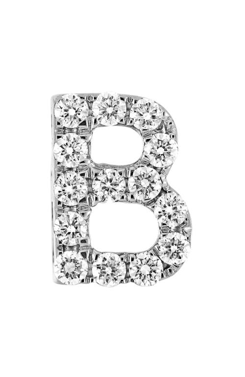 Bony Levy Single Initial Earring In White Gold/b