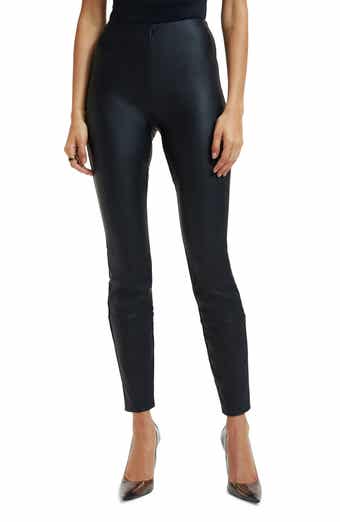 Assets By Spanx, Pants & Jumpsuits, Assets By Spanx All Over Faux Leather  Black Leggings W Waist Band Size S M L Xl