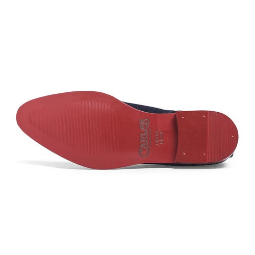 Carlos Santana Mantra Chelsea Boot In Deep Blue Suede