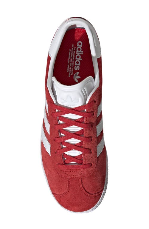 Shop Adidas Originals Adidas Kids' Gazelle Low Top Sneaker In Scarlet/white/gold