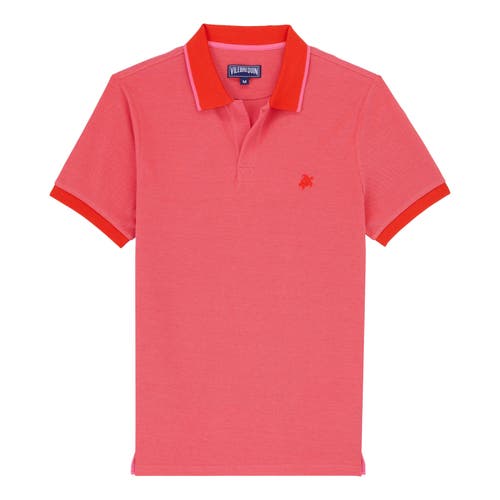 Vilebrequin Solid Cotton Polo In Palace