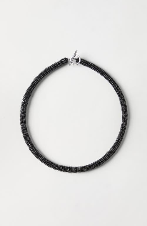 Shop Brunello Cucinelli Monili Necklace In Black