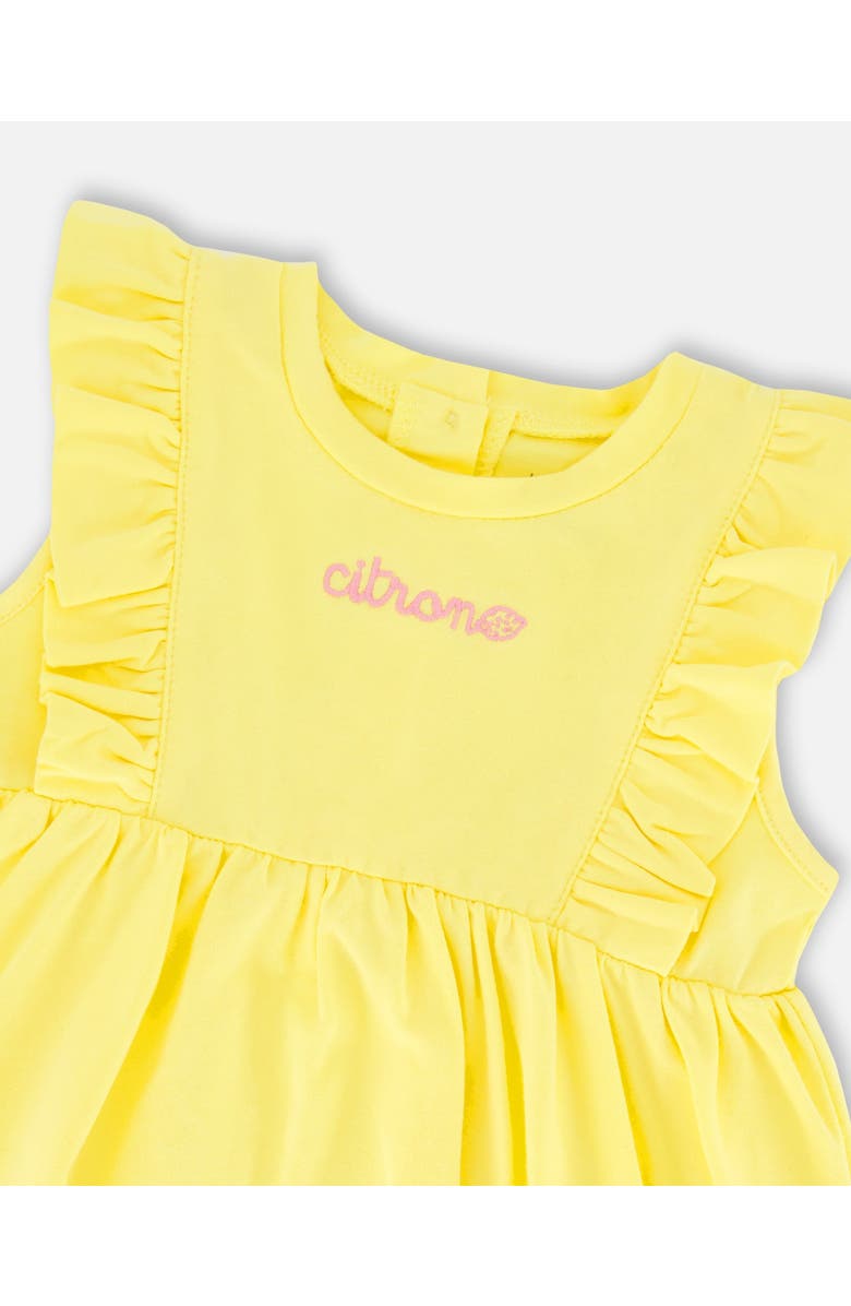 Deux Par Deux Girl's Organic Cotton Tunic And Capri Set Popcorn Yellow ...