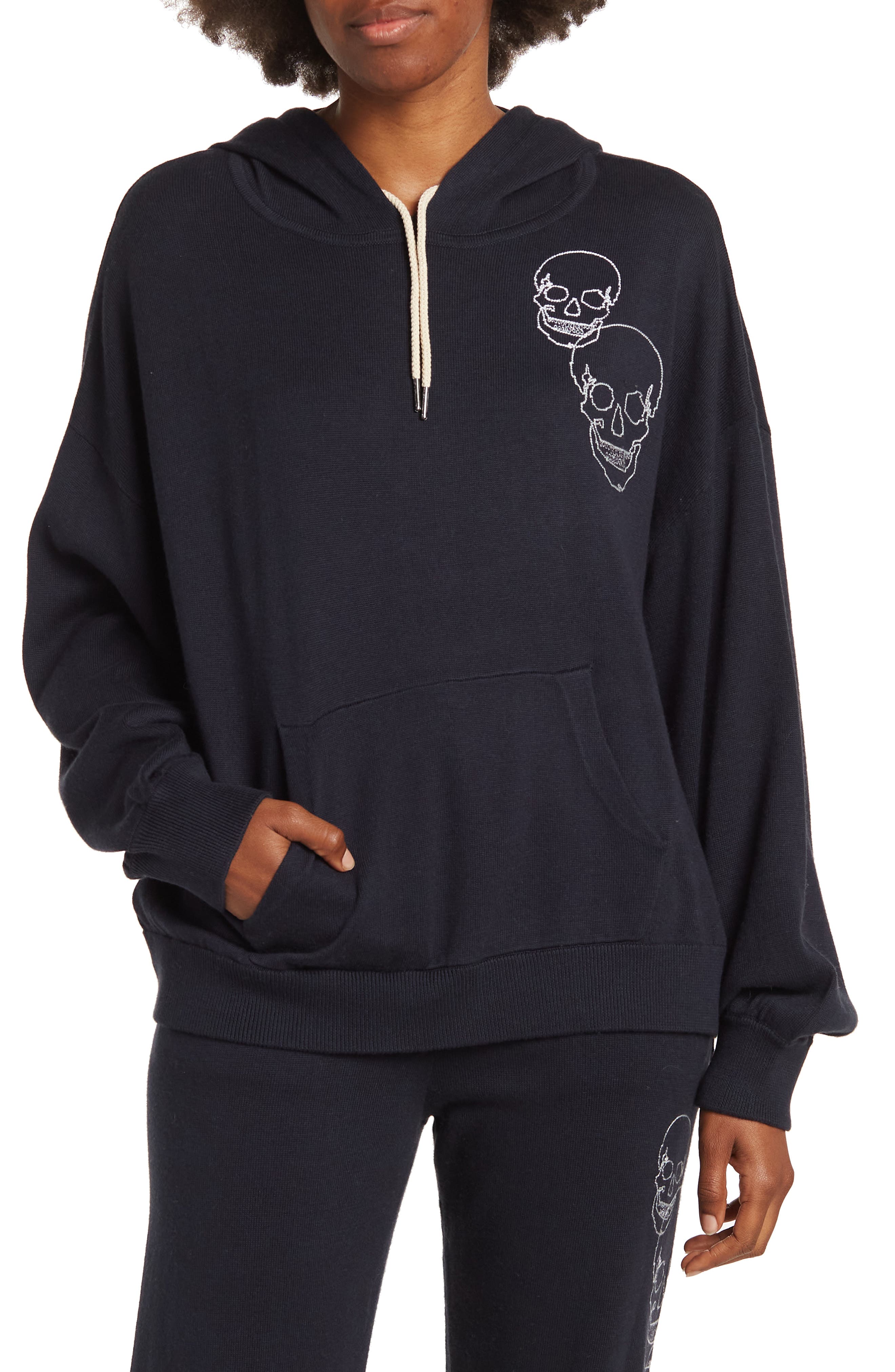 SKULL CASHMERE Tallie Skull Embroidered 