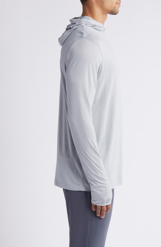 Free Fly Camouflage Lightweight Upf 20+ Hoodie In Aspen Grey