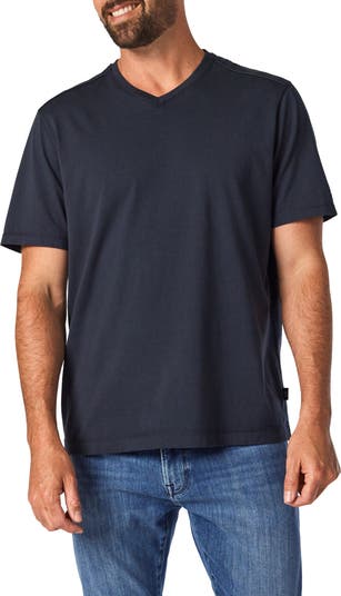 Deconstructed V-Neck T-Shirt in Black