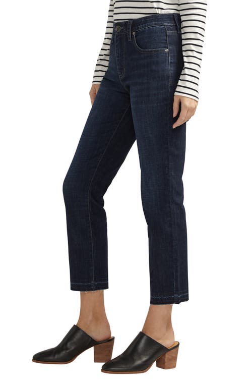 Jag Carter High Waist Raw Hem Girlfriend Jeans In Palais Blue