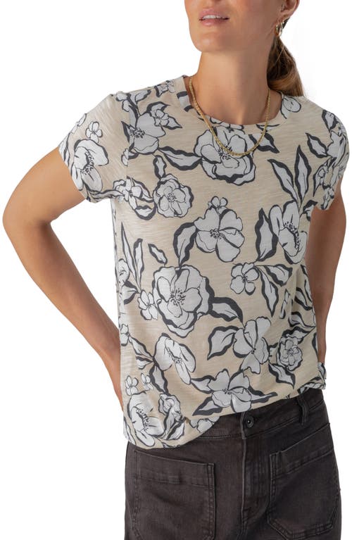 Sanctuary The Perfect Geo Print Cotton Blend Knit Top In Neutral Floral