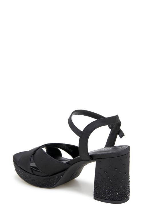 Reaction Kenneth Cole Reeva Platform Sandal In Black Silk