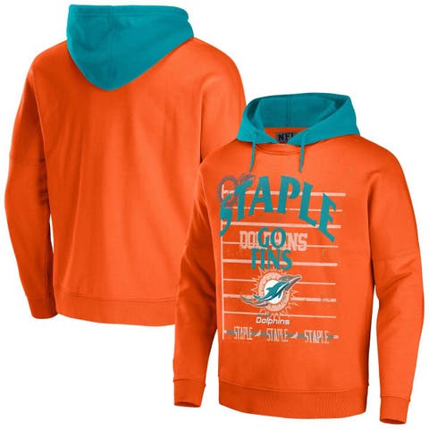 Men's Miami Dolphins Antigua Black Victory Quarter-Zip Pullover Top