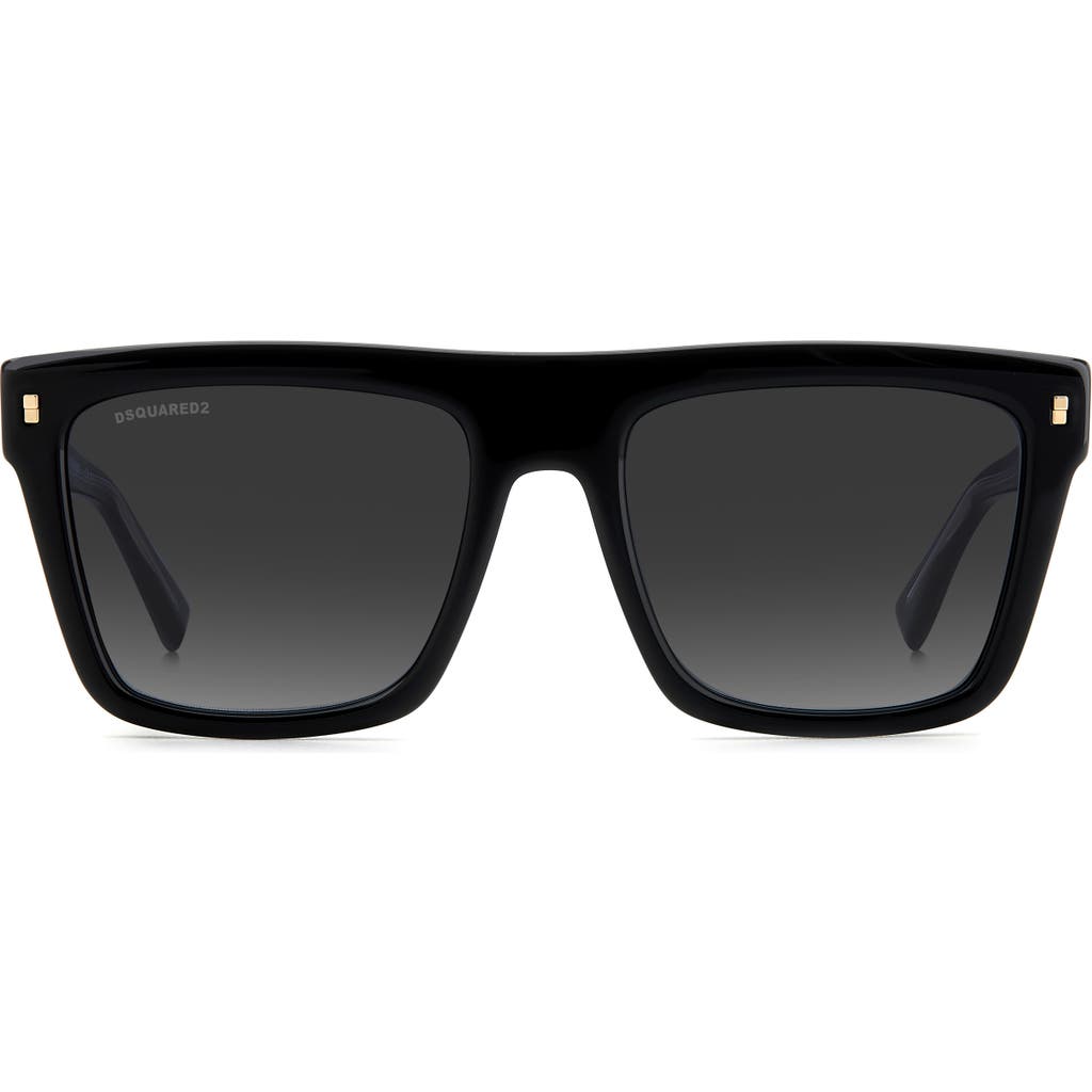 Dsquared2 54mm Flat Top Sunglasses In Black