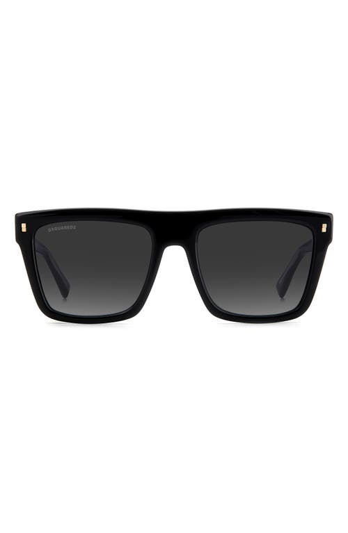 54mm Flat Top Sunglasses in Black