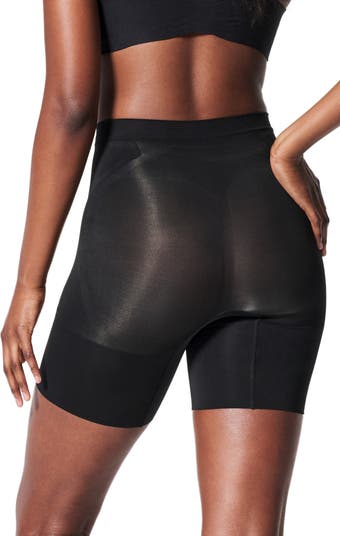 SPANX OnCore Mid-Thigh Short, Very Black, Large, SS6615
