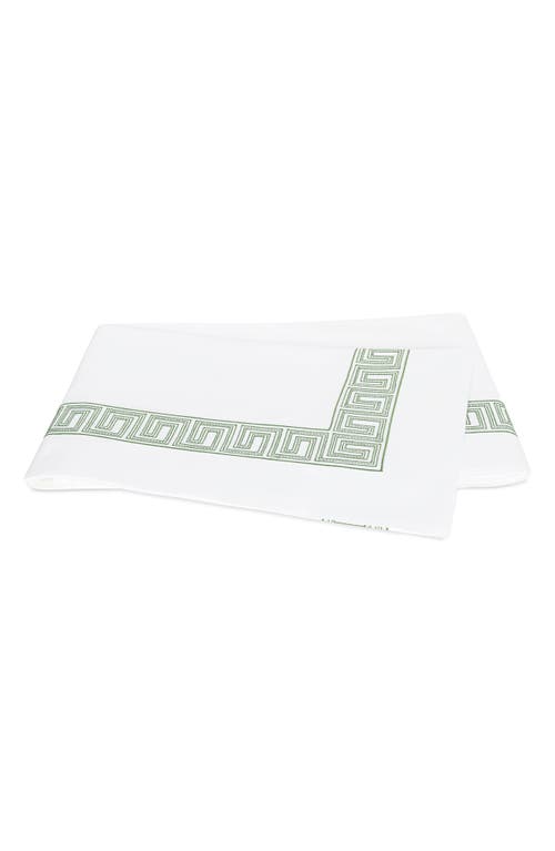 Matouk Ophelia 520 Thread Count Cotton Percale Flat Sheet In Clover