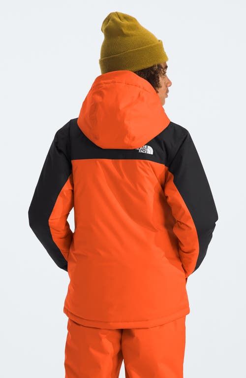 Shop The North Face Kids' Freedom Insulated Waterproof Hooded Jacket In Tnf Orange