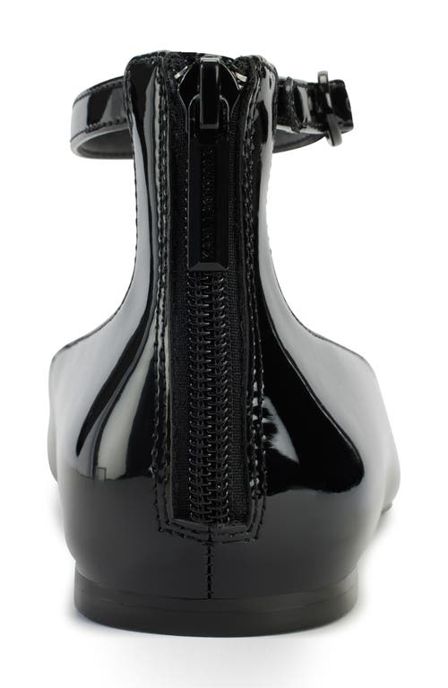 Karl Lagerfeld Paris Zyvia Ankle Strap Flat In Black/smoke