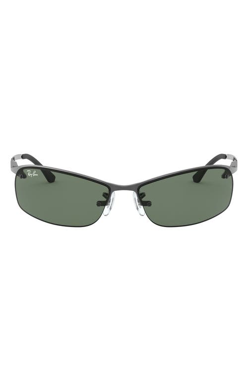 Ray-Ban 60mm Polarized Aviator Sunglasses in Gunmetal/Green at Nordstrom