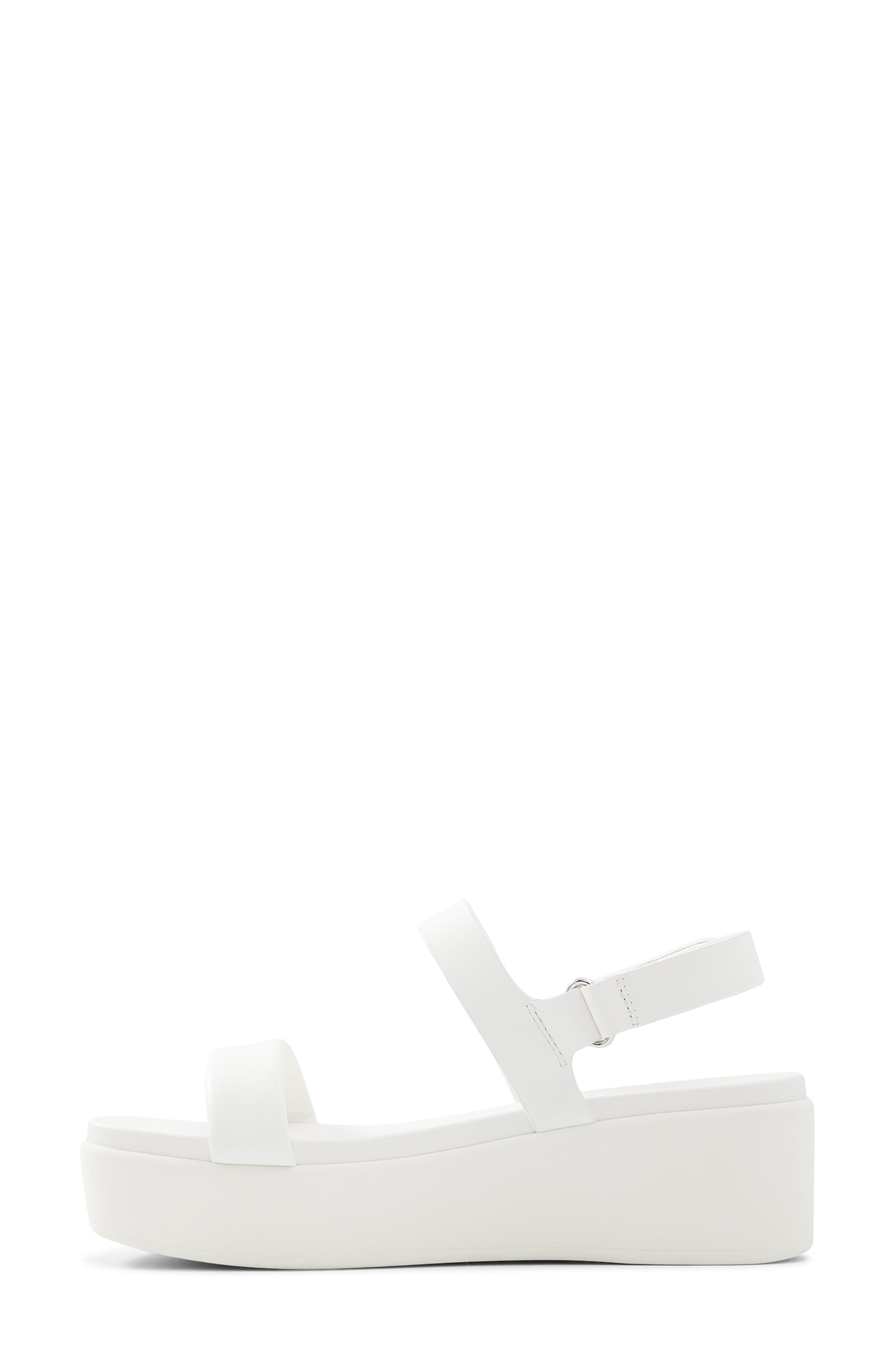 aldo white platform sandals